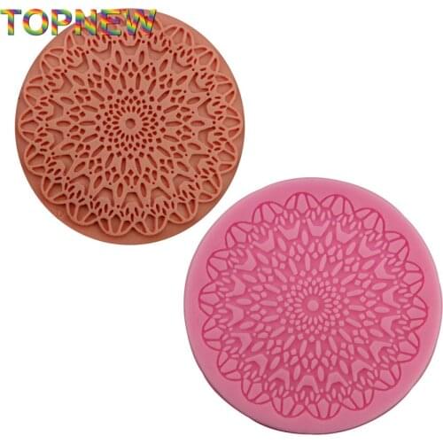Cake Lace Model Silicone Fondant Cookie Cutter Decoration Lace Model Edible Sugar Lace mat Slicone Dia 6.5CM 2313