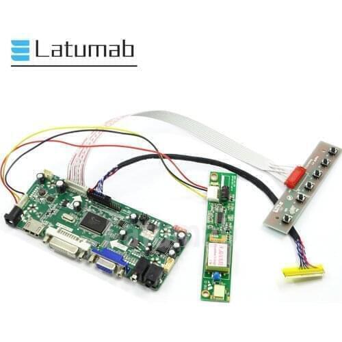 Latumab Controller Board for HT14X19-100 / HT14X19-110 / HT14X19 14.1" LCD Display 1024×768 DVI+VGA+HDMI-Compatible Driver Board