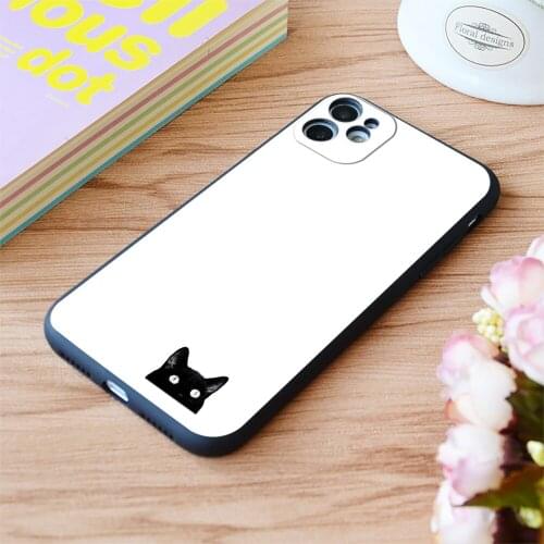 For iPhone Cat Print Soft Matt Apple iPhone Case 6 7 8 11 12 Plus Pro X XR XS MAX SE