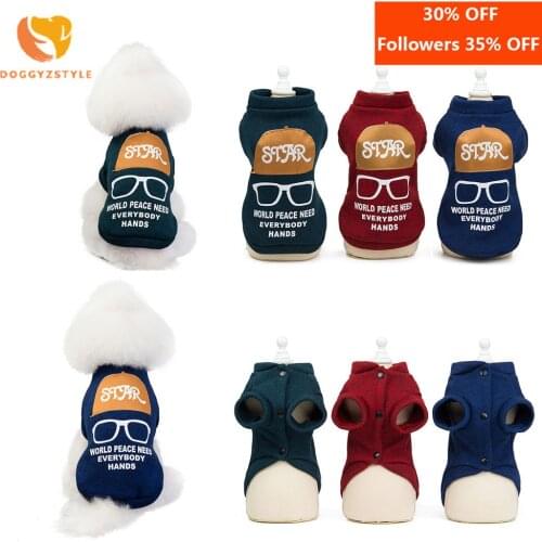 New style Sport Warm Dog Clothes Autumn and Winter Pet Bulldog Sweatshirt Letter Print Coat Jacket for Dachshund Dog Puppy Cats