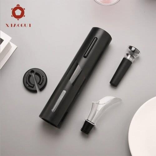 XiaoGui Electric wine bottle opener Battery cork reamer Wine set Tinfoil knife kitchen tools American family set