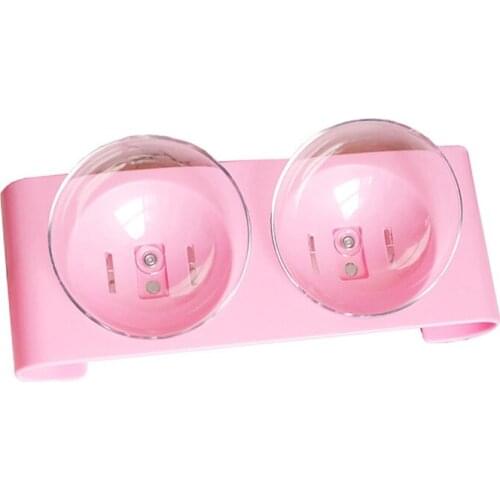 Pets Tilt Eggshell Shape Neck Double Bowl For Dog Cat Eating Drinking Pet Supplies 15 Degree