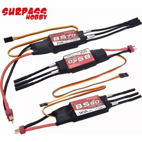 Surpass Waterproof 50A/70A/90A 2-6S Brushless ESC With 5.5V/5A BEC & Programming Card For RC 2948 3660 3670 Motor For RC Boat