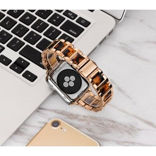 Stainless steel&resin strap for apple watch band 44mm 42mm iwatch band 42mm 38mm band for apple watch 5/4/3/2/1 44/42/40/38 mm