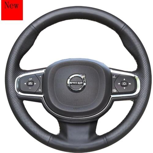 Hand-Stitched Leather Car Steering Wheel Cover for Volvo V40 XC60 S60l V60 S80L Car Accessories