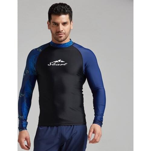 SBART 2019 mens split diving suit long-sleeved sunscreen quick-drying swimwear jacket split snorkeling suit swimsuit