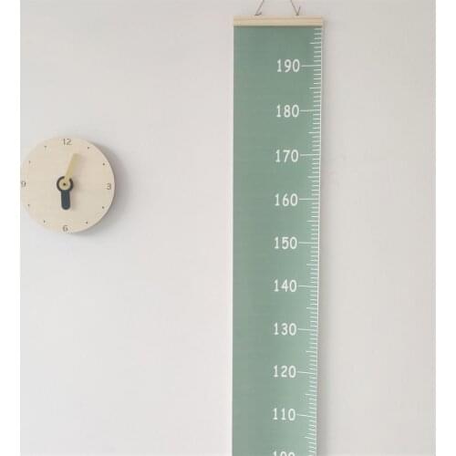 Growth Chart Removable Nordic Style Solid Color Height Measurement Ruler for Living Room Kids Baby Nursery Bedroom Wall Stickers