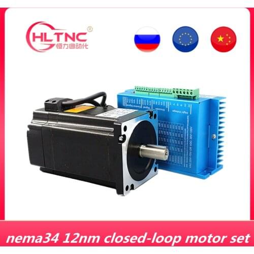 Nema 34 servo motor 86HB250-156B 12N.m+HBS860H Closed-loop step motor Nema 34 86 Hybird closed loop 2-phase for CNC Machine