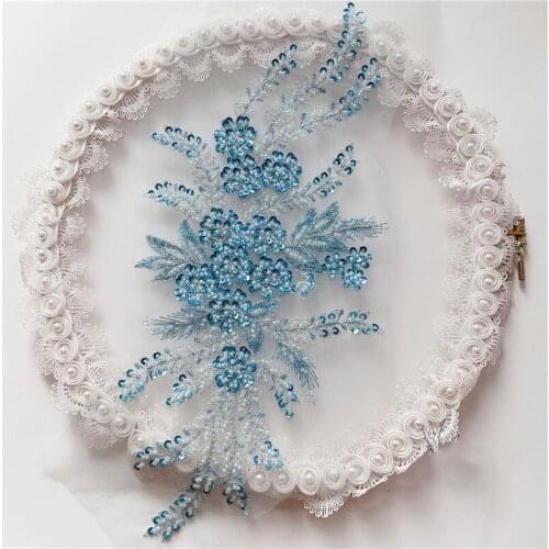 Super beautiful fantasy three-dimensional sequins nail beads hand-stitched decorative jewelry 15*37cm