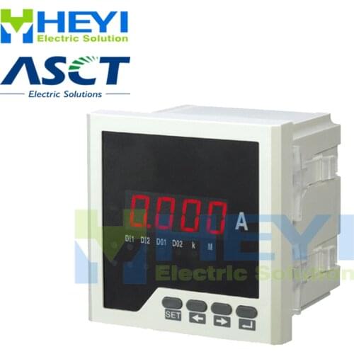 LED Single phase digital ampere meter HY-AA square type ampmeter Class 0.5 amperemeter with RS485 communication