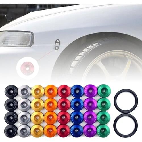 Universal Car Aluminum Bumper Quick Release Fasteners Fender Washers For Honda Civic Integra