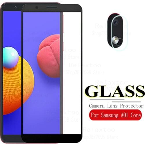 Full Cover Tempered Glass For Samsung Galaxy A01 Core Screen Protector For Samsung A01Core Camera Glass Galaxy A 01 Core Glass