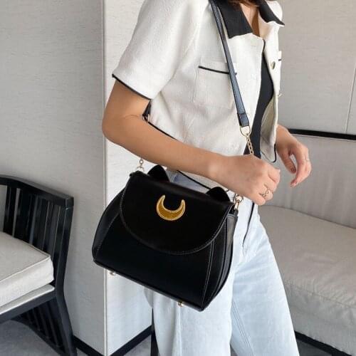New Tide High Quality Crossbody bag Single Shoulder Messenger Ladies Luna Cat PU Leather Shape Chain Shoulder Bag