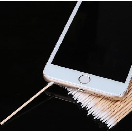 100pcs/lot Charge Port Earphone Hole Cleaning Cotton Swab Stick Phone Repair Tools for iPhone Samsung Sony Huawei
