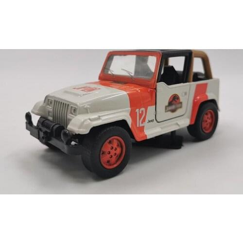 12.2CM Diecast 1/43 Scale Alloy Metal Diecast Jeep Wrangler Jurassic SUV Auto Car Model Toys for Children Collection Gifts Show