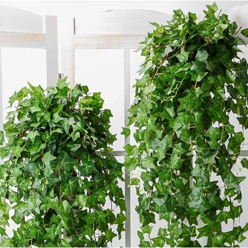 12pcs Artificial Grape Leaf Hanging Leaf Garland Plants Green Vine Leaves DIY For Home Wedding Party Bathroom Garden Decoration