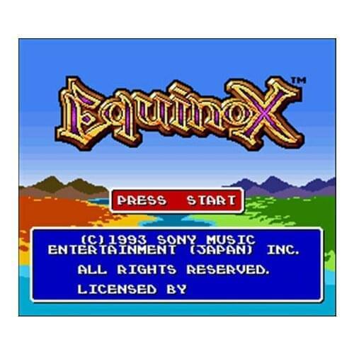 Equinox USA Version 16 bit Big Gray Game Card For NTSC Game Player