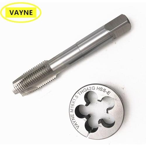 2pcs VAYNE HSSE standard machine or hand - Metric Spiral Pointed Tap &Round die Set M1M2M2.5M3M4M5M6M7M8M9M10M11M12M14M16M18M20