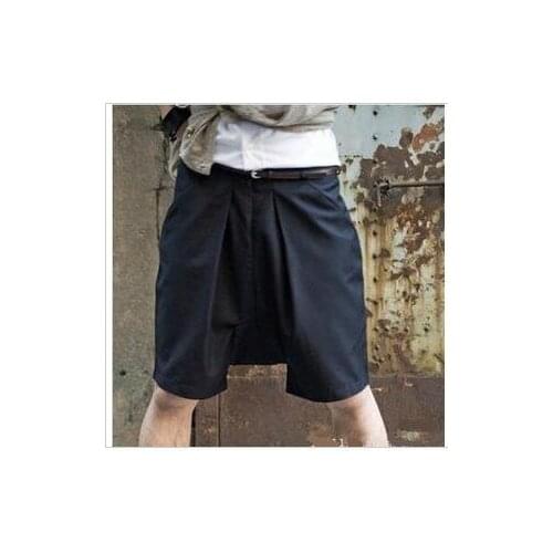 27-39 ! plus size shorts Men fashion new linen shorts male suit shorts culottes stage singer costumes clothing