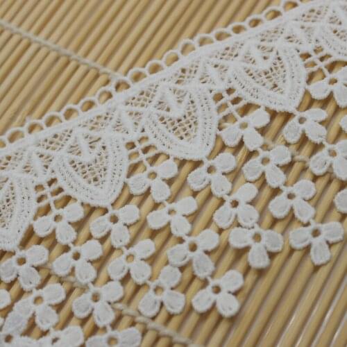 3 meters 6.5 cm Off White Lace Trims Applique Costume Trimmings Ribbon Home Textiles Sewing DIY Crafts Lace Fabric