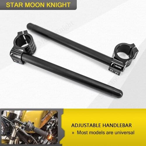 Cafe Racer Motorcycle Handlebar Racing Adjustable CNC 31/32/33/35/36/37/39/41/45/48/50/51 mm Clip On Fork Handle Bar