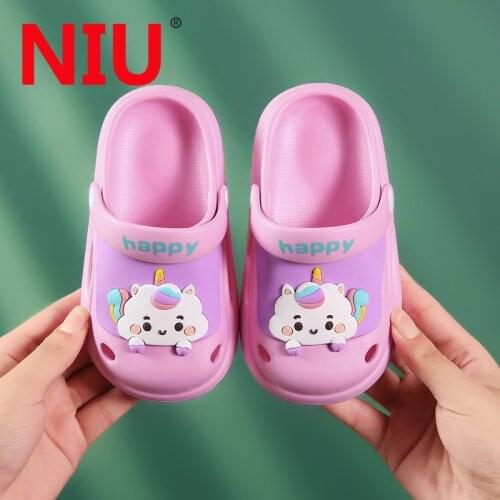 NIU Shoes Older Infant Baby Kids Girl Boys Home Slippers Cartoon Floor Shoes Sandals Mini kid Sandals Breath Summer Soft Shoes