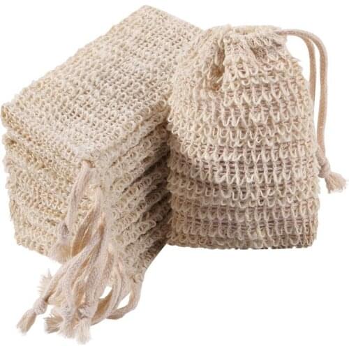 Shower Bath Ramie Soap Bag Natural Ramie Soap Bag Exfoliating Soap Saver Pouch Holder 24Pcs