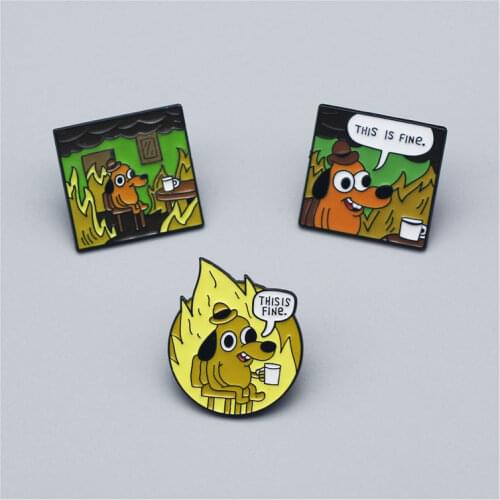 Interesting PUPPY Cartoon Brooch Cute Animal Enamel Pin Collecting Jewelry Gift Fans Friends Backpack Hat Bag Collar Lapel Badge