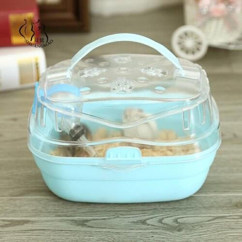 Hamster Cage Transparent Travel Cage Pet Out Cage Accessory Supplies Portable Hamster Cage Go Out To Carry Guinea Pig Cage