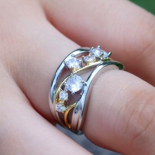 CAOSHI Fashion Style Inlaid Sparkling Cubic Zirconia Ring for Women Exquisite Wedding Anniversary Gift Female Jewelry Hot Sale