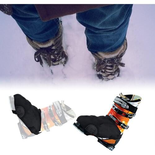 2pcs Warm Protective Cover Anti-freezing Ski Boot Lightweight Half Palm Compact Design Easy to Carry and Reusable