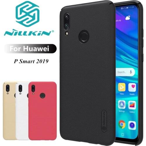 NILLKIN Matte Black Case For Huawei P Smart 2019 Hard Back Cover For Huawei P Smart 2019 POT-LX1 6.21 Frosted Shield Phone Case