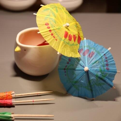 50pcs/lot Mini Umbrella Tropical Parasol Umbrella Cake Decorating Snack Cocktail Wedding Birthday Party Drinks Picks Decoration