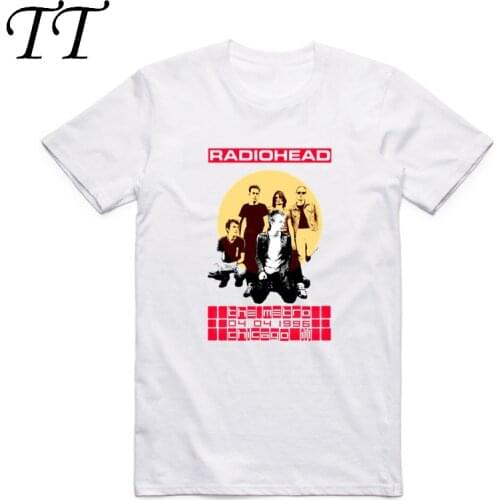 Asian Size Men Women Printing Radiohead Fashion T-shirt Summer Casual O-Neck Short Sleeve British Rock Band T-shirt HCP4151