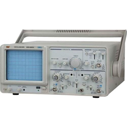 MOS-620CH 20MHz Analog Oscilloscope Dual Channel oscilloscope 0.2uS~0.5S/DIV Sweep Time