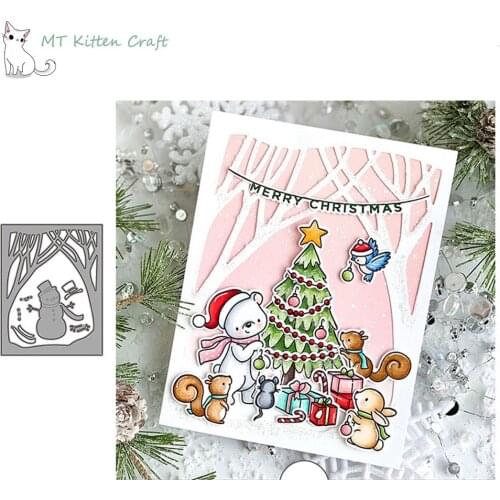 MT Craft Metal Cutting Dies Forest snowman Scrapbook Photo Album Decorative Embossing Stencil Paper Cards Making Crafts Die Cut
