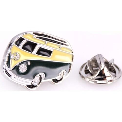 Mens Brooch Scarf Hat Accessories Silver Bus Clip Neckpin Badge Pin Woman Wedding Couple High Quality Jewelry Gifts