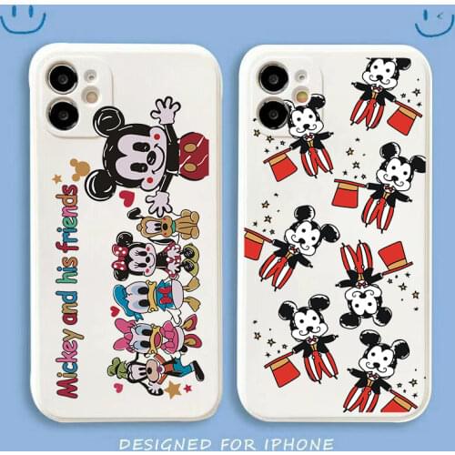 Original Disney Winnie the Pooh Silicone Luxury Cartoon Phone Case for Apple iPhone 11 12 Pro Max Mini Shockproof Case Cover