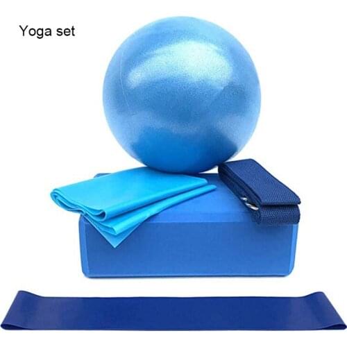 Yoga Ball Set Brick Block Extension Latex Pull Resistance Loop Rubber Elastic Band Body Shape Lose Weight Gym Training Workout