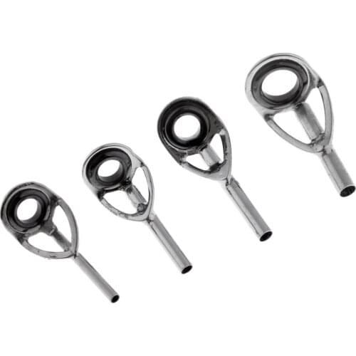 37Pcs Fishing Rod Guides Top Tips Ceramics Ring Repair Kit Stainless Steel & Ceramic Telescopic Rod Guides