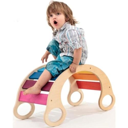 XIHATOY Montessori Educational Toys Childrens Rocking Chair Balance Board Colored Rock Climbing Gifts for Kid 2021 The Most Fun