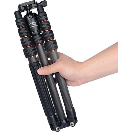 AOKA KN225C max loading 11kgs reflexed lightweight compact travel camera carbon fiber professional tripod