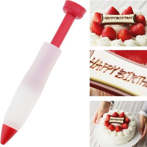 Silicone Food Writing Pen Chocolate Decorating tools Cake Mold Cream cup Cookie Icing Piping Pastry Nozzles kitchen accessories