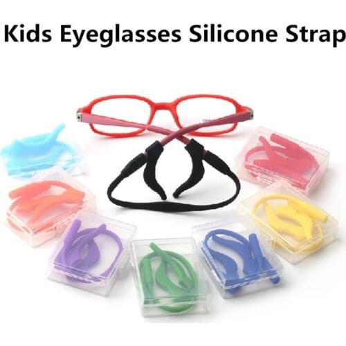 Silicone Sunglasses Glasses Cords For Children High Elastic Anti Slip Adjustable Eyeglass Chains With Hold Straps Retainer