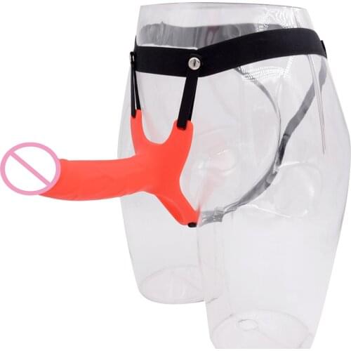 EXVOID Silicone Wearable Dildo Enlargement Sex Toys For Men Lesbian Cocks Extender G Spot Massager Hollow Dildo Penis Sleeve