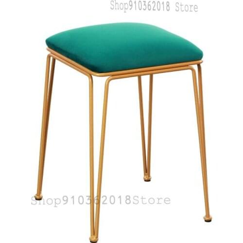 Simple Wrought Iron Dressing Stool Light Luxury Bedroom Makeup Stool Net Red Princess Stool Household Makeup Chair Fitting Room