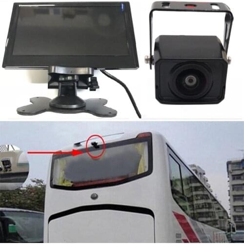 24v LED Starlight night camera 170 degree wide-angle 7"LCD waterproof reversing camera for bus rearview parking systems 4.3"LCD