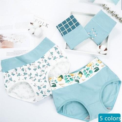 2020 Womens Panties Cotton Briefs Mango Print Girls Underwear Ladies Casual Panty Female Lingerie Underpants Plus Big Size