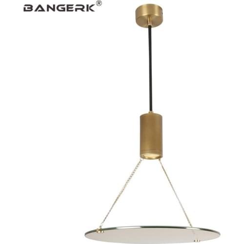 BANGERK Nordic Design Vintage Hanging Lights Pure Copper Glass LED Pendant Lamp Restaurant Indoor Lighting Fixtures Hanglamp