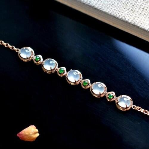 New original natural chalcedony egg noodles regular wrap bracelet retro fresh little fairy brand silver jewelry